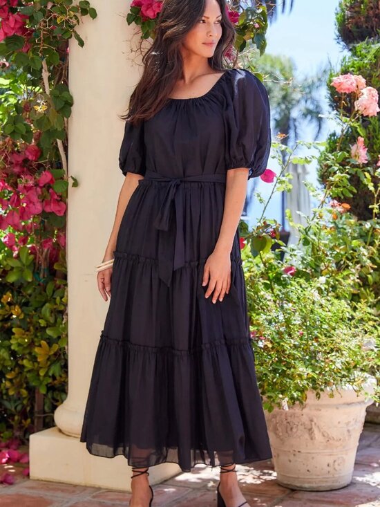 Karen Kane Dresses & Skirts - Karen Kane Puff Sleeve Tiered Maxi Dress